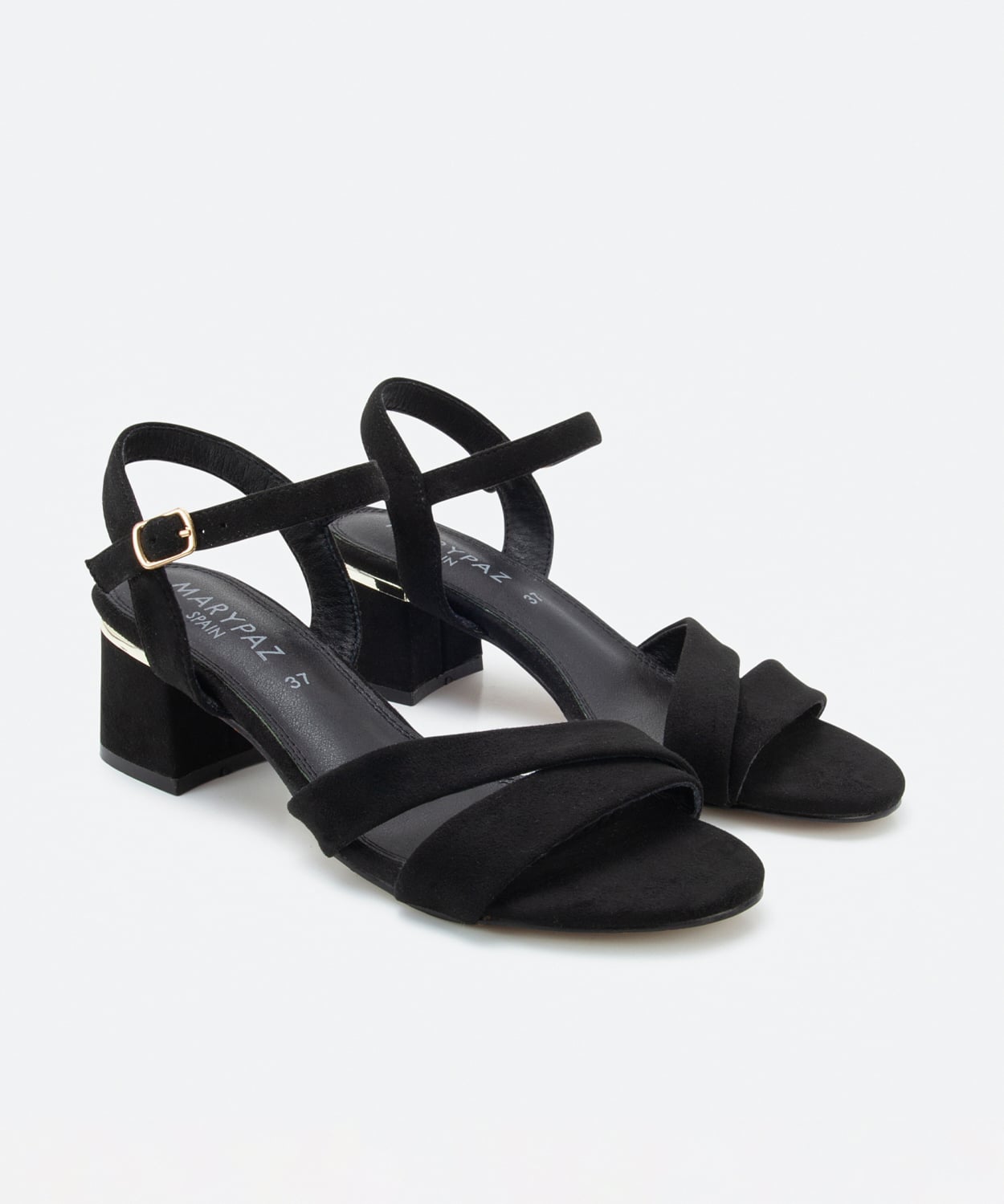 Sandalias tac&oacute;n pieza met&aacute;lica image number null